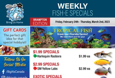 Big Al's (Brampton) Weekly Specials February 24 to March 2