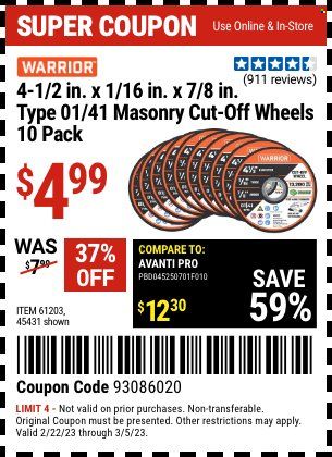 Harbor Freight Weekly Ad Flyer Specials February 22 to March 5, 2023