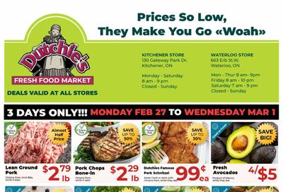 Dutchies Fresh Market Flyer February 27 to March 1