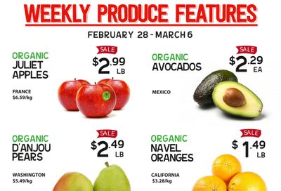 Pomme Natural Market Weekly Produce Flyer February 28 to March 6