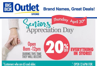 Big Box Outlet Store Flyer April 30