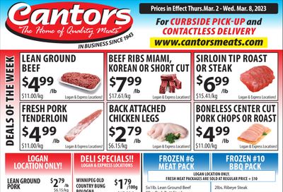Cantor's Meats Flyer March 2 to 8