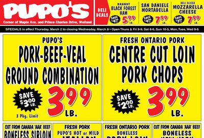 Pupo's Food Market Flyer March 2 to 8