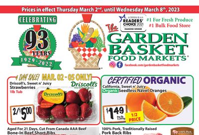 The Garden Basket Flyer March 2 to 8