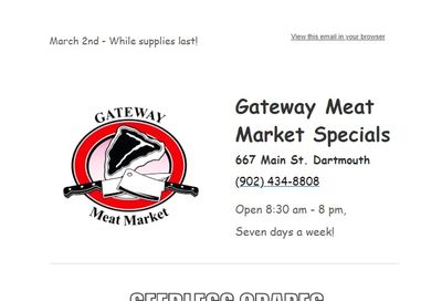 Gateway Meat Market Flyer March 2 to 8