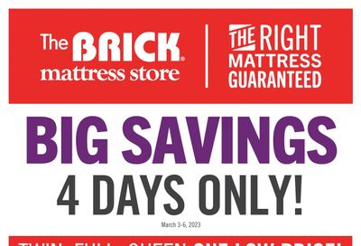 The Brick Mattress Store Flyer March 2 to 13