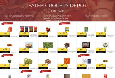 Fateh Grocery Depot Flyer March 2 to 8