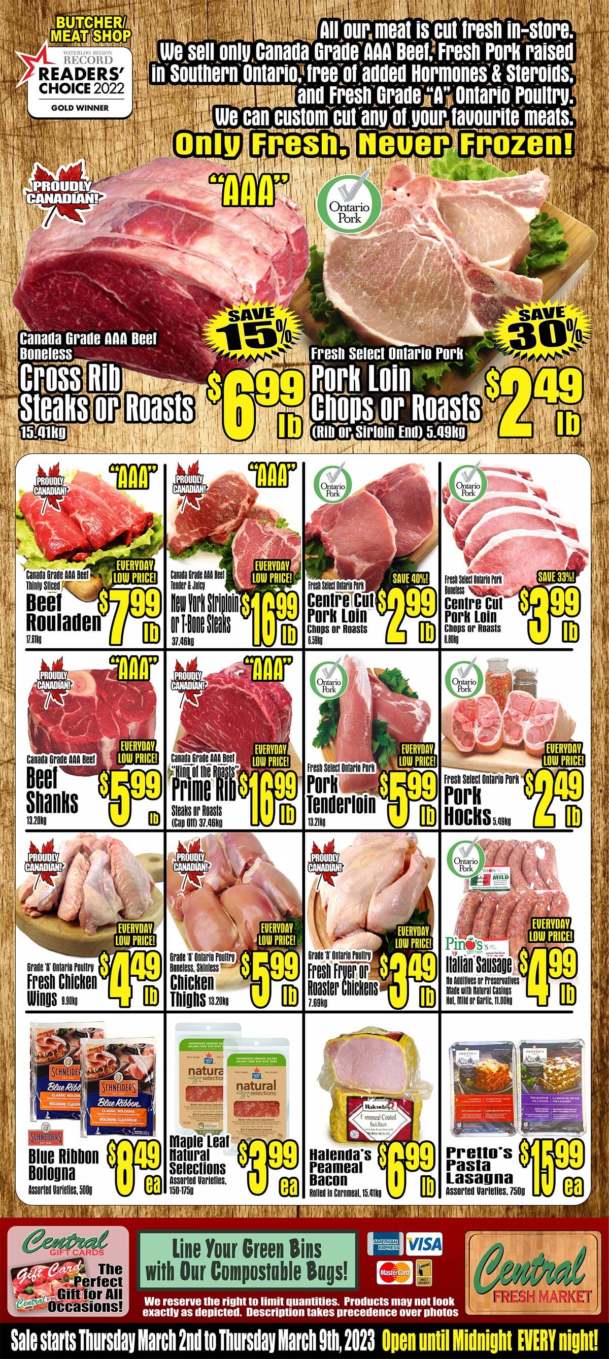 Central Fresh Market Flyer March 2 to 9