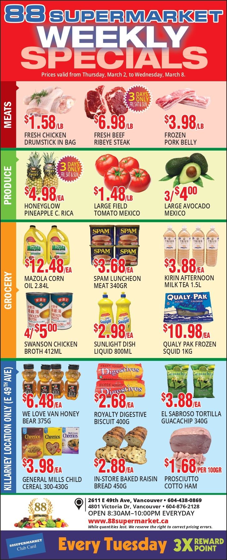 88 Supermarket Flyer March 2 to 8