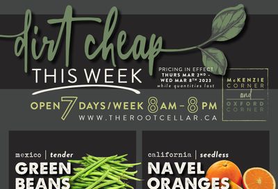 The Root Cellar Flyer March 2 to 8