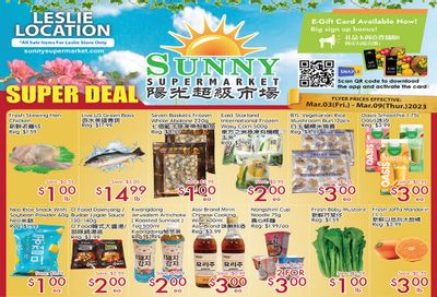Sunny Supermarket (Leslie) Flyer March 3 to 9