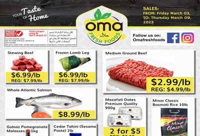 Oma Fresh Foods Flyer March 3 to 9
