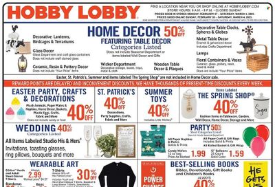 Hobby Lobby Weekly Ad Flyer Specials February 26 to March 4, 2023
