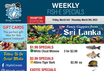 Big Al's (Brampton) Weekly Specials March 3 to 9