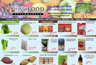 MultiFood Supermarket Flyer March 3 to 9