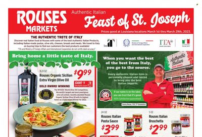 Rouses Markets (LA) Weekly Ad Flyer Specials March 1 to March 29, 2023