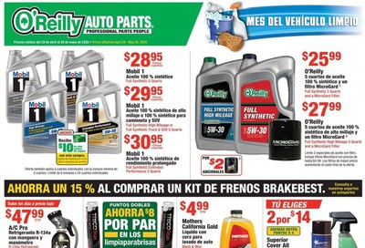 O'Reilly Auto Parts (ES) Weekly Ad & Flyer April 29 to May 26