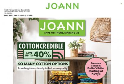 JOANN Weekly Ad Flyer Specials March 3 to March 23, 2023