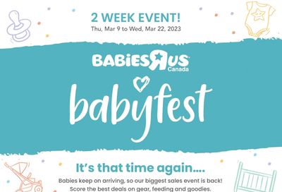 Babies R Us Babyfest Flyer March 9 to 22