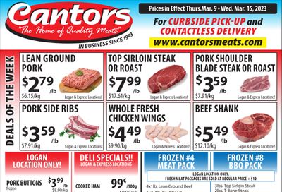 Cantor's Meats Flyer March 9 to 15