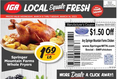 IGA (IN) Weekly Ad Flyer Specials March 8 to March 14, 2023