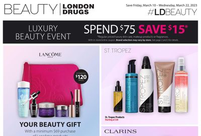 London Drugs Luxury Beauty Event Flyer March 10 to 22