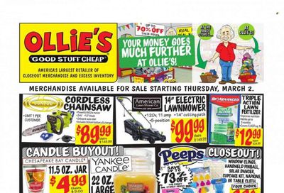 Ollie's Bargain Outlet Weekly Ad Flyer Specials March 2 to March 8, 2023