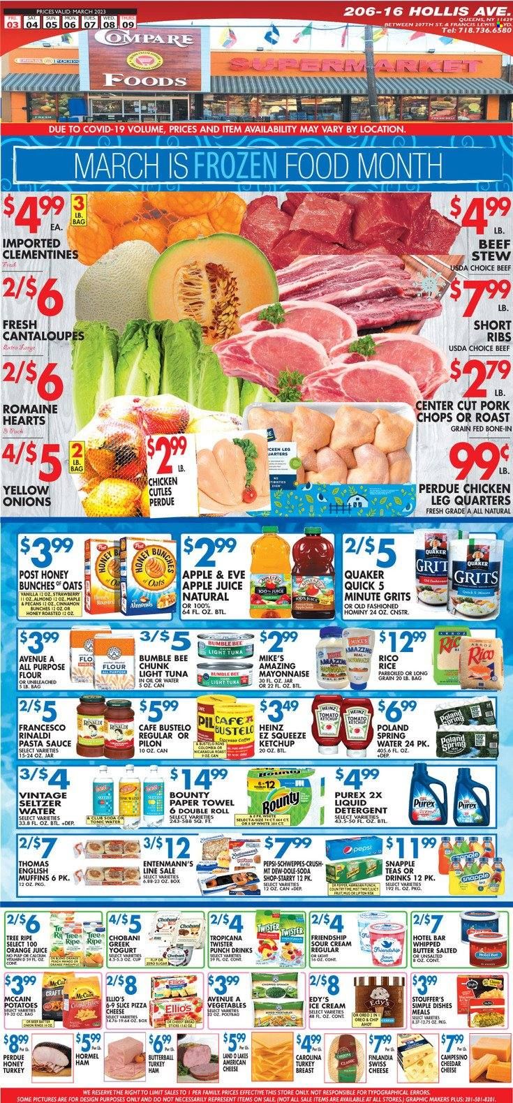 Compare Foods (NY) Weekly Ad Flyer Specials March 3 to March 9, 2023
