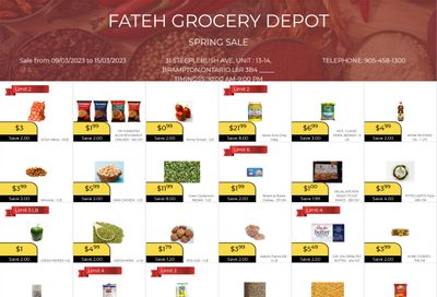 Fateh Grocery Depot Flyer March 9 to 15