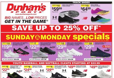 Dunham's Sports Weekly Ad Flyer Specials March 11 to March 16, 2023