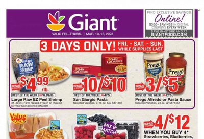 Giant Food (DE, MD, VA) Weekly Ad Flyer Specials March 10 to March 16, 2023