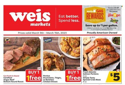 Weis (MD, NY, PA) Weekly Ad Flyer Specials March 9 to March 15, 2023