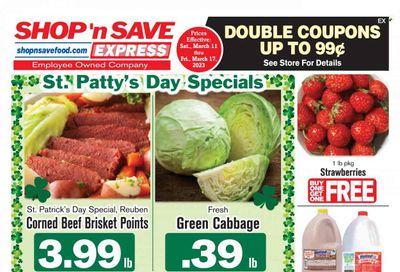 Shop ‘n Save Express (MD, PA, WV) Weekly Ad Flyer Specials March 11 to March 17, 2023