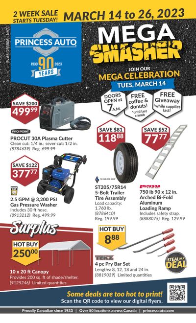 Princess Auto Flyer March 14 to 26
