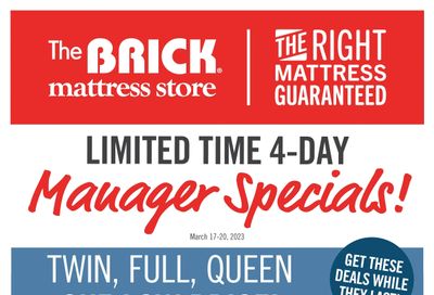 The Brick Mattress Store Flyer March 14 to 29