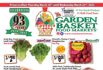The Garden Basket Flyer March 16 to 22