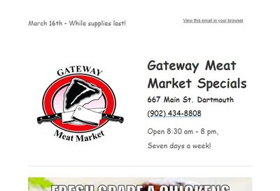 Gateway Meat Market Flyer March 16 to 22