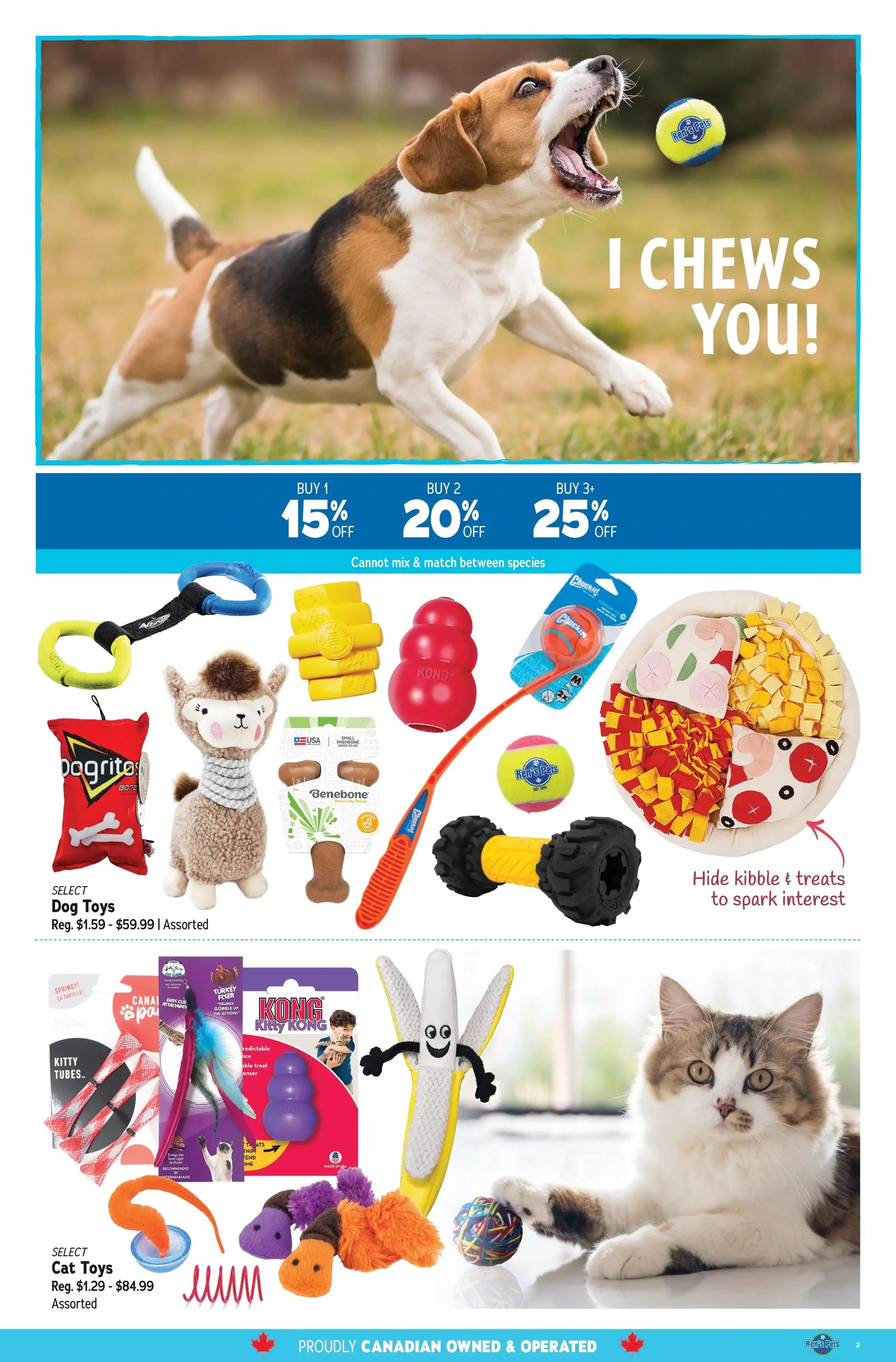 Ren's Pets Buy More Save More Treats & Toys Flyer March 16 to 20