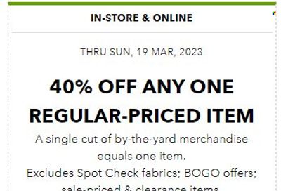 JOANN Weekly Ad Flyer Specials March 15 to March 19, 2023