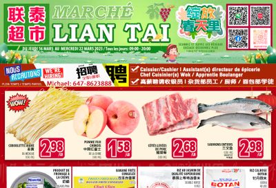 Marche Lian Tai Flyer March 16 to 22