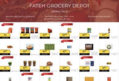 Fateh Grocery Depot Flyer March 16 to 22