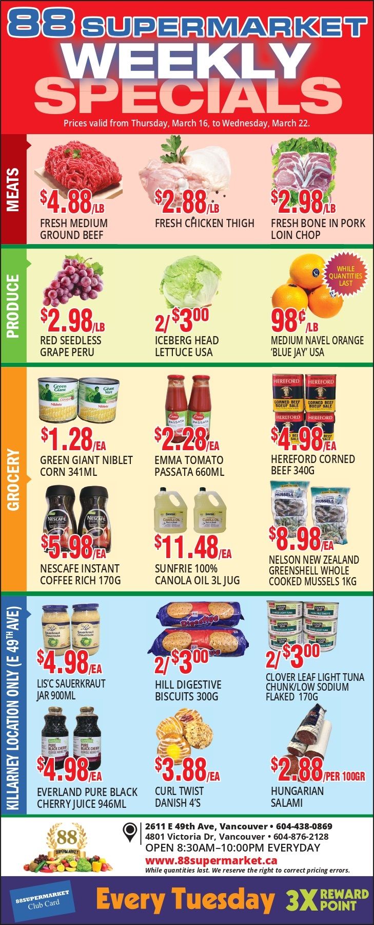 88 Supermarket Flyer March 16 to 22
