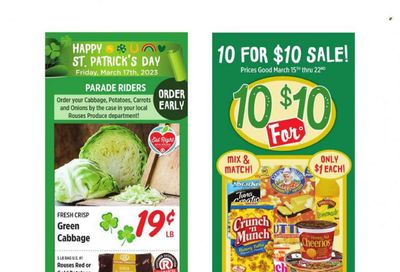 Rouses Markets (AL) Weekly Ad Flyer Specials March 15 to March 22, 2023