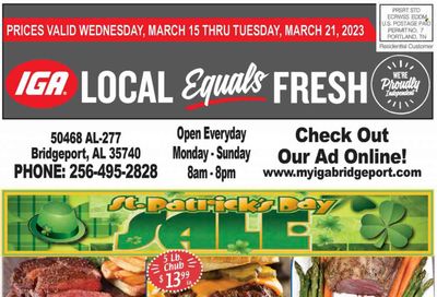 IGA (50) Weekly Ad Flyer Specials March 15 to March 21, 2023