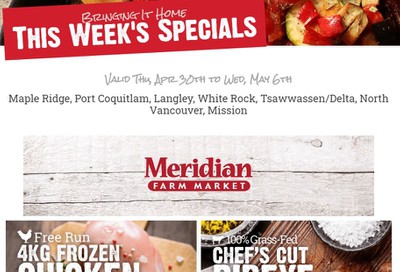 Meridian Meats and Seafood Flyer April 30 to May 6