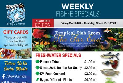 Big Al's (Newmarket) Weekly Specials March 17 to 23