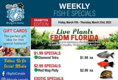 Big Al's (Brampton) Weekly Specials March 17 to 23