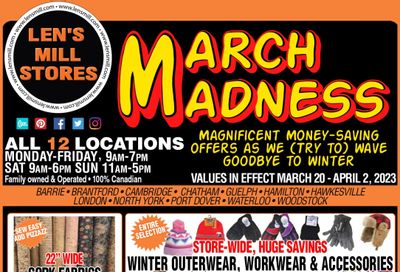 Len's Mill Stores Flyer March 20 to April 2