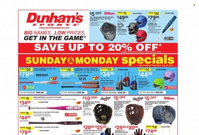 Dunham's Sports (MI, PA, WI) Weekly Ad Flyer Specials March 18 to March 23, 2023