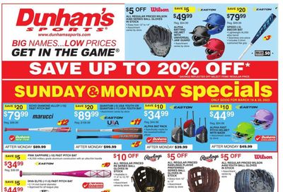 Dunham's Sports Weekly Ad Flyer Specials March 18 to March 23, 2023